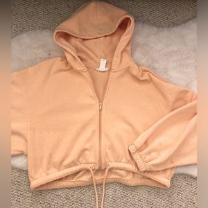 Orange cropped hoodie